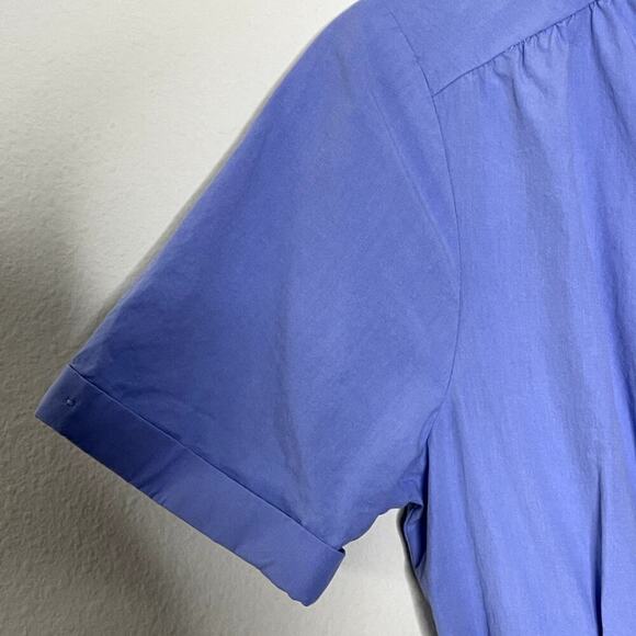 SIMPLE RETRO  BLUE  COTTAGECORE VINTAGE INSPIRED   COTTON MIDI  DRESS  SIZE S - Picture 6 of 10